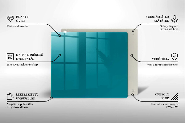 Krycia doska na sporák tyrkysová