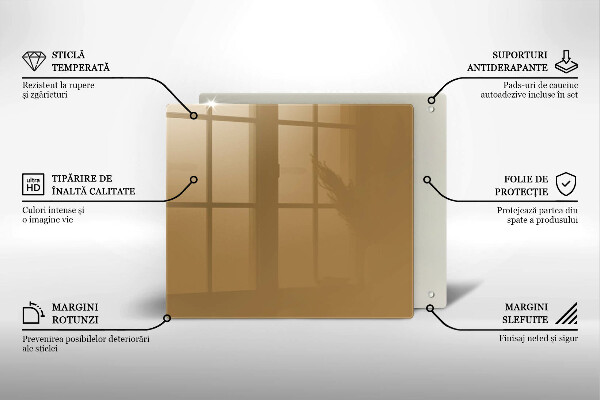 Sklo za varnú dosku Farba béžová