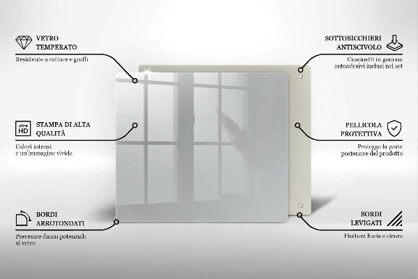 Sklo za varnú dosku Šedá farba