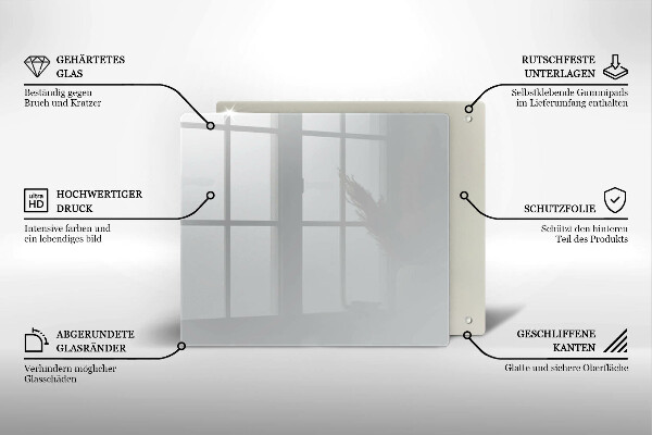 Sklo za varnú dosku Šedá farba