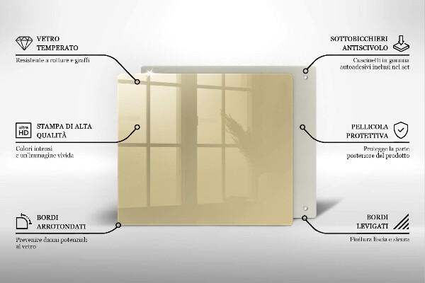 Sklo za varnú dosku Farba béžová