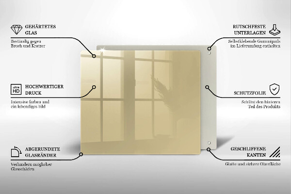 Sklo za varnú dosku Farba béžová