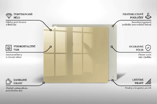 Sklo za varnú dosku Farba béžová