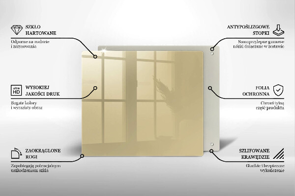 Sklo za varnú dosku Farba béžová