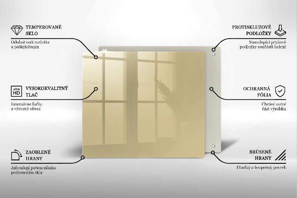 Sklo za varnú dosku Farba béžová
