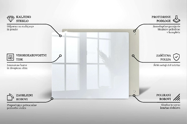 Sklo za varnú dosku biela farba