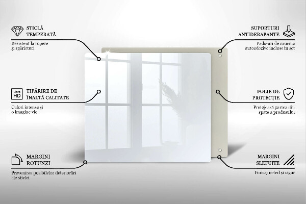 Sklo za varnú dosku biela farba