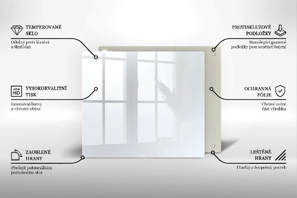 Sklo za varnú dosku biela farba