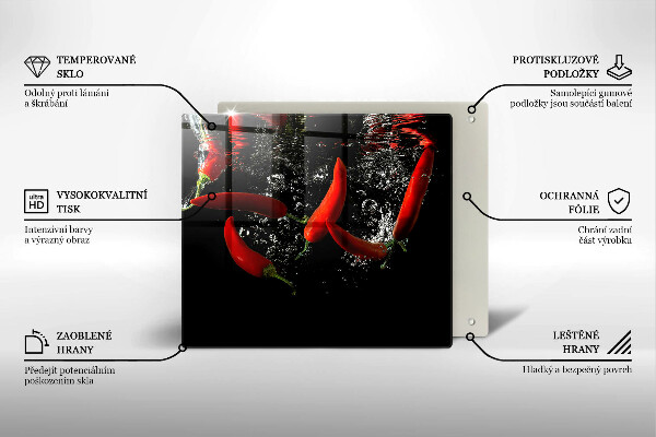 Kryt na indukčnú dosku Chilli papričky vo vode