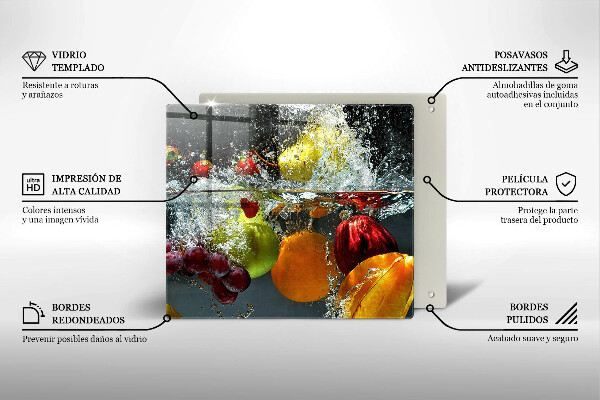 Kryt na indukčnú dosku Šťavnaté ovocie vo vode