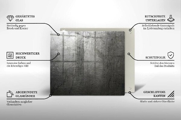 Kryt na indukčnú dosku Kovová textúra