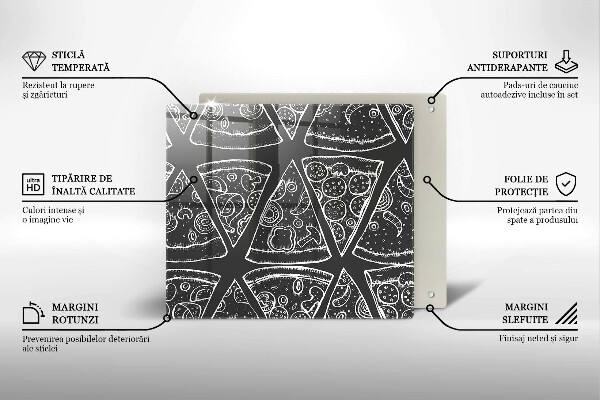 Sklo za varnú dosku Pizza ilustrácie