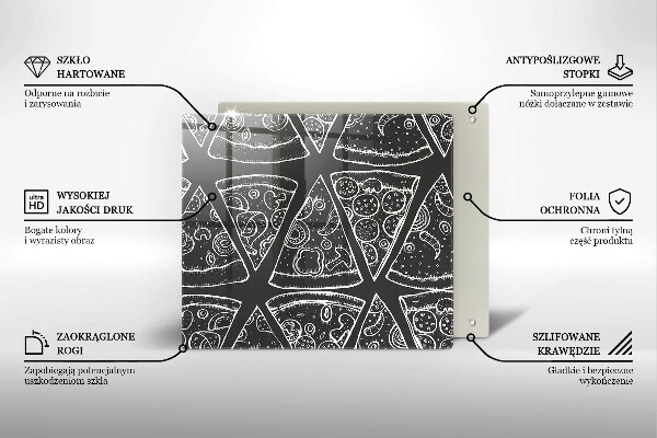 Sklo za varnú dosku Pizza ilustrácie