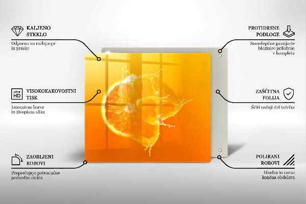Sklo za varnú dosku Šťavnaté oranžové ovocie
