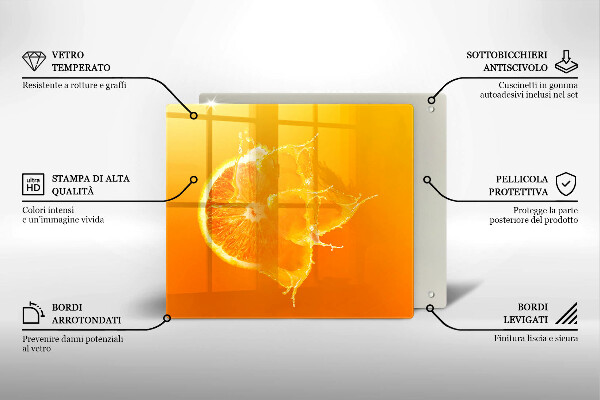 Sklo za varnú dosku Šťavnaté oranžové ovocie