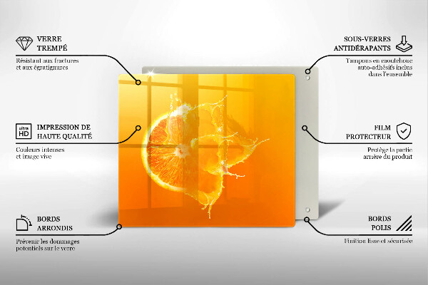 Sklo za varnú dosku Šťavnaté oranžové ovocie