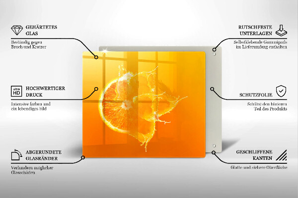 Sklo za varnú dosku Šťavnaté oranžové ovocie