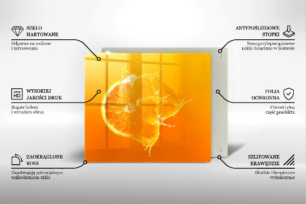 Sklo za varnú dosku Šťavnaté oranžové ovocie