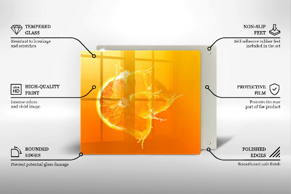 Sklo za varnú dosku Šťavnaté oranžové ovocie