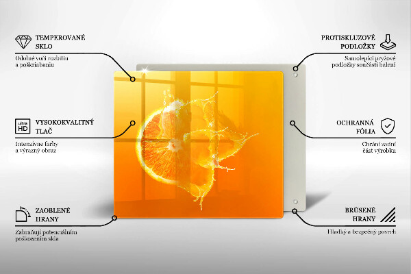 Sklo za varnú dosku Šťavnaté oranžové ovocie