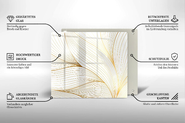 Sklo za varnú dosku Vzor moderných línií