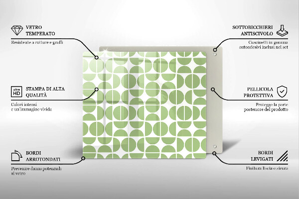 Sklo za varnú dosku Vzor boho tvarov