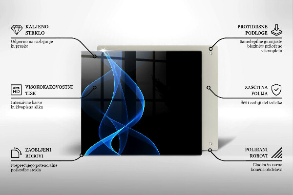 Sklo za varnú dosku Modré čiary dymu