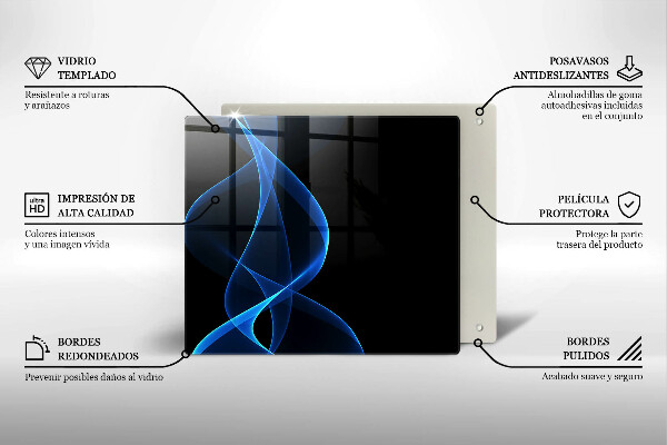 Sklo za varnú dosku Modré čiary dymu