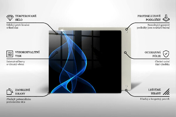Sklo za varnú dosku Modré čiary dymu