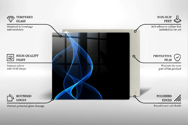 Sklo za varnú dosku Modré čiary dymu