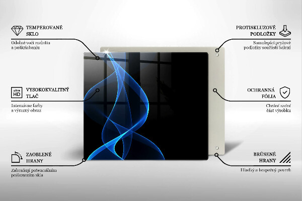 Sklo za varnú dosku Modré čiary dymu
