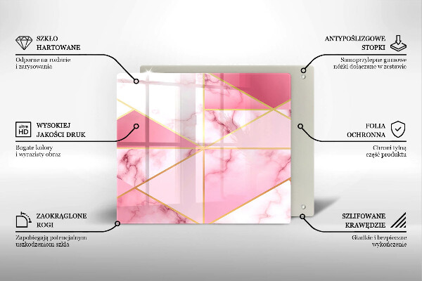 Sklo za varnú dosku Geometrický mramor