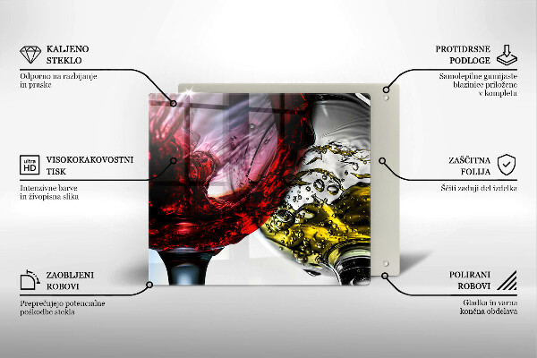 Sklo za varnú dosku Poháre vína