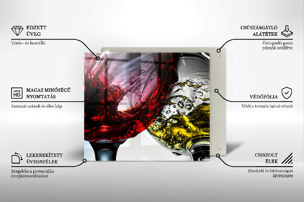 Sklo za varnú dosku Poháre vína