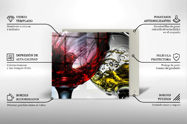 Sklo za varnú dosku Poháre vína