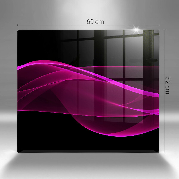 Kalené sklo za sporák Ružová abstrakcia