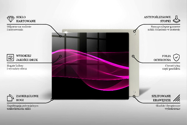 Kalené sklo za sporák Ružová abstrakcia