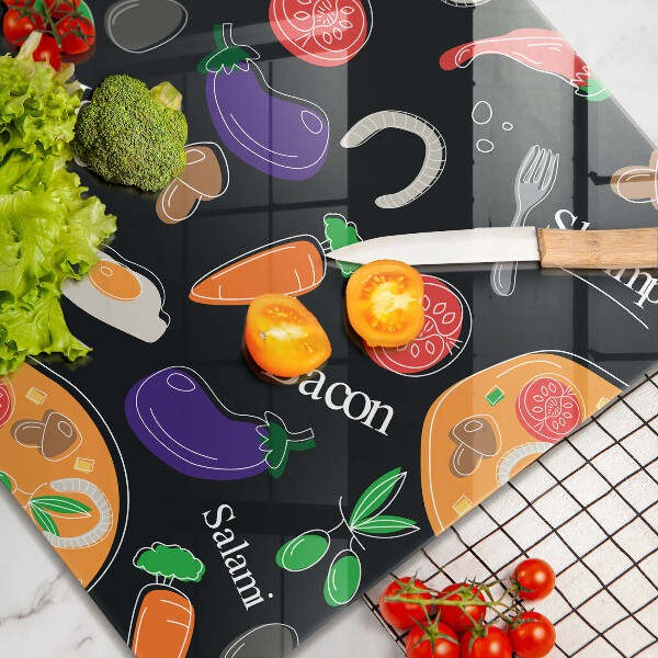 Sklo za varnú dosku Jedlo ilustrácie