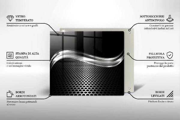 Sklo za varnú dosku Kovová konštrukcia