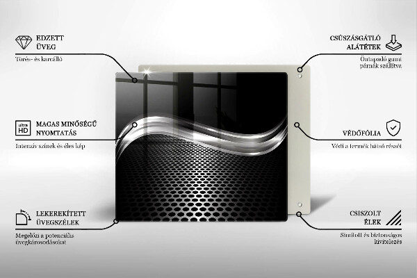 Sklo za varnú dosku Kovová konštrukcia