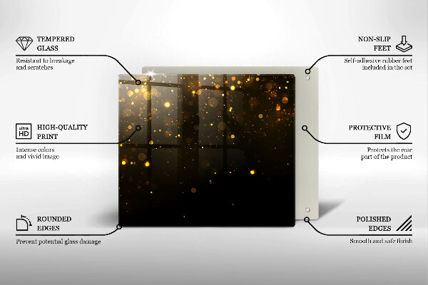 Krycia doska na sporák Zlaté trblietky