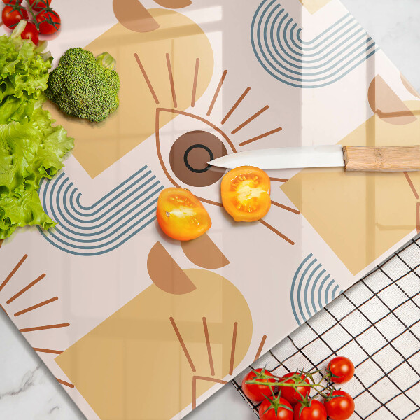 Sklo za varnú dosku Boho vzor očí