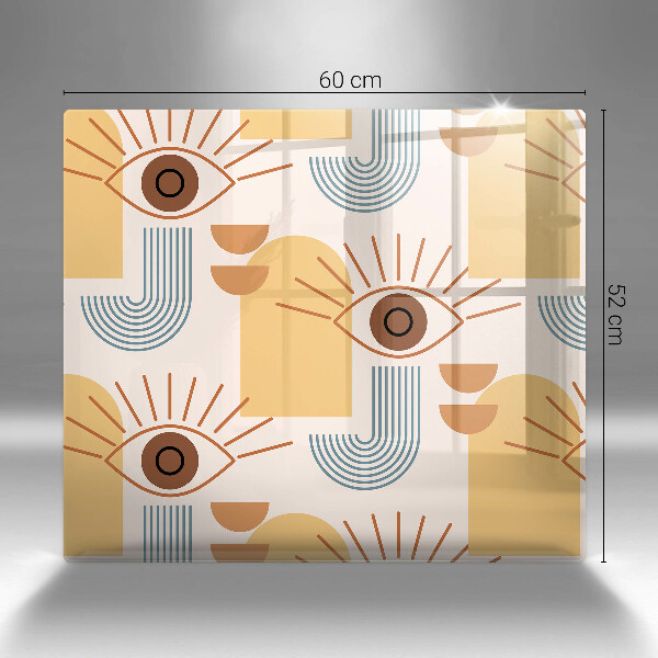 Sklo za varnú dosku Boho vzor očí