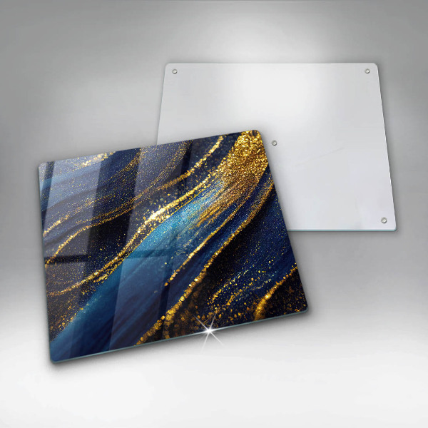 Krycia doska na sporák Námornícka modrá abstrakcia