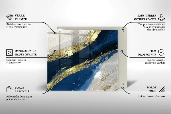 Krycia doska na sporák Textúra so zlatom