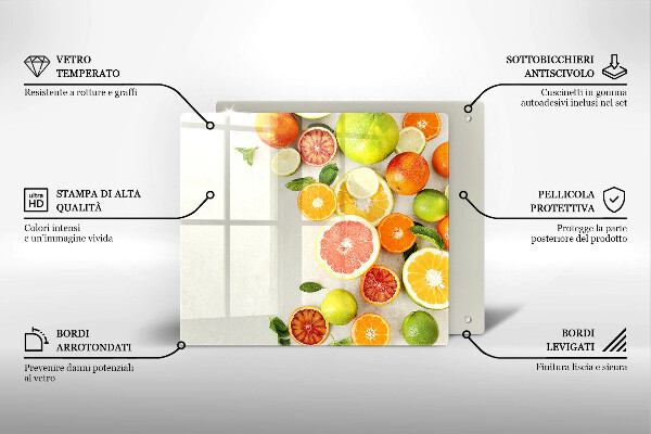 Krycia doska na sporák Citrusové ovocie
