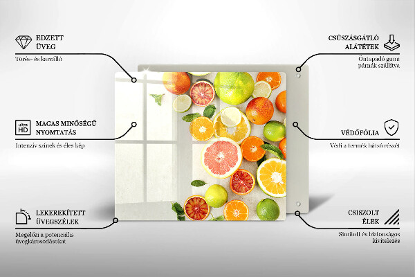 Krycia doska na sporák Citrusové ovocie