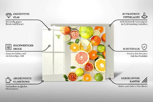 Krycia doska na sporák Citrusové ovocie