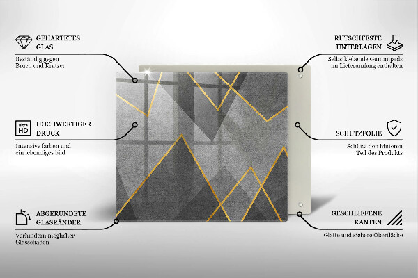Krycia doska na sporák Ostré tvary