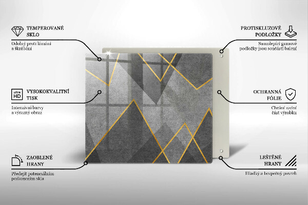 Krycia doska na sporák Ostré tvary